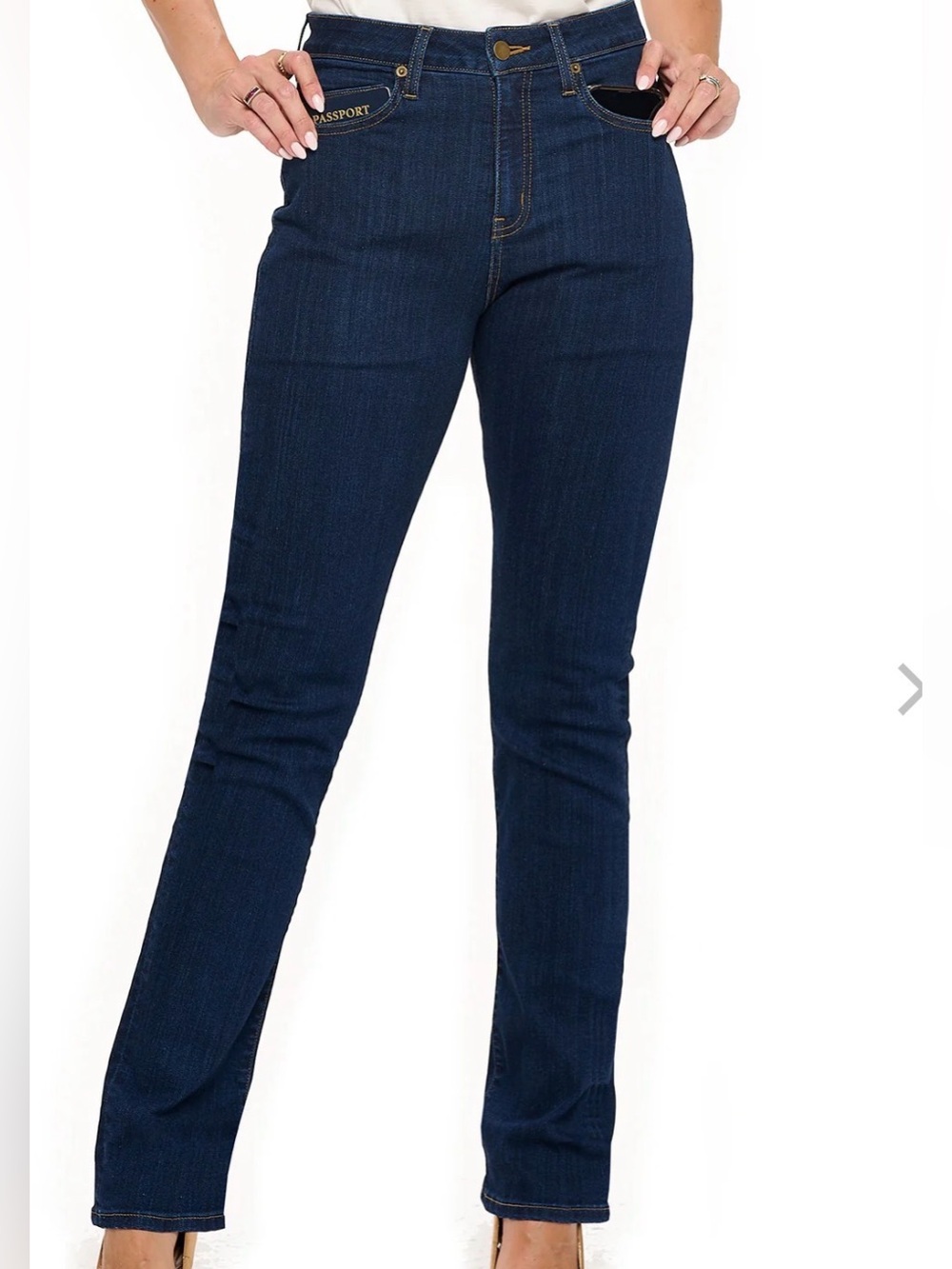 Passport Women's mini bootcut Straight Leg Jeans in Deep Indigo Size 25 Dark